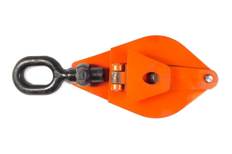 Блок монтажный однорольный с  ушком TOR 10 т с откидной щекой — фото 3